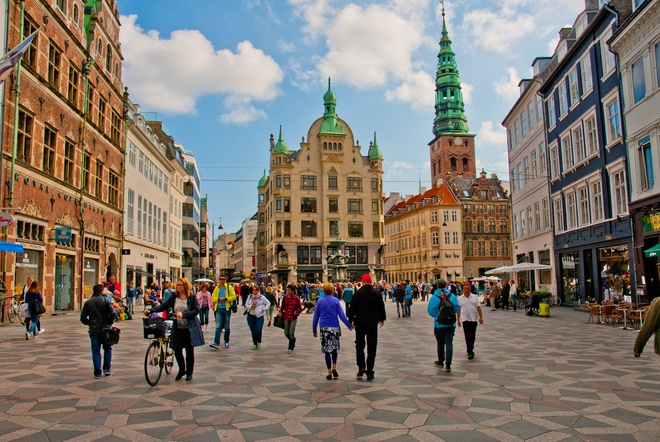 Stroget Street in Copenhagen